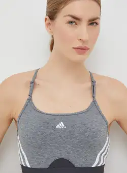 Adidas Performance sutien sport Aeroreact culoarea gri