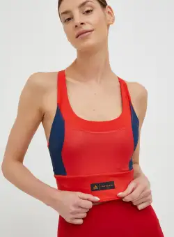Adidas Performance sutien sport Marimekko culoarea rosu, modelator