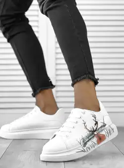 Adidasi barbati casual albi FCL8031 N11-1