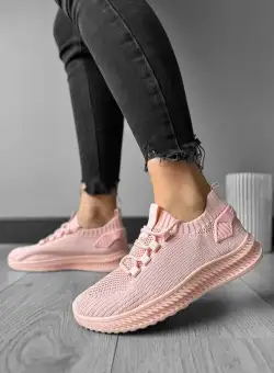 Adidasi dama casual din panza roz 91 T50-3
