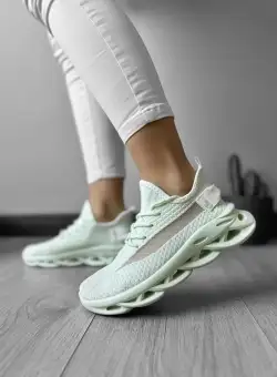 Adidasi dama casual din panza verzi LM038 N12-4
