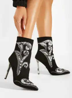Botine elegante negre Evry