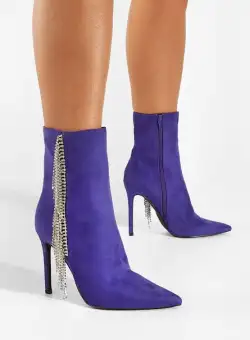 Botine stiletto mov Viedma