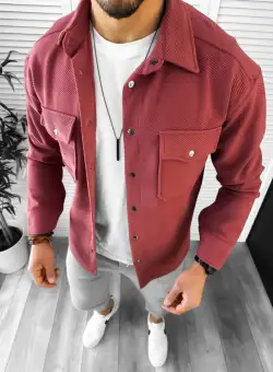 Camasa barbati casual grena 12504 15-2