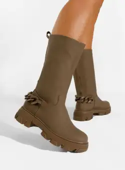 Cizme dama fara toc kaki Moniva