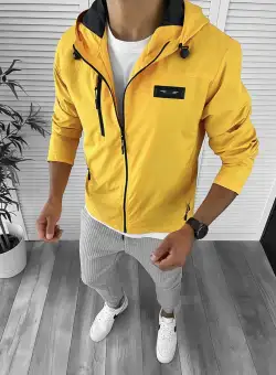 Geaca barbati de toamna mustar din fas subtire 12335 I15-1.2