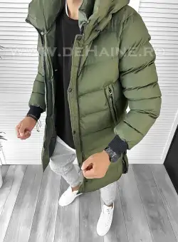 Geaca barbati groasa kaki de iarna 8080 52-5