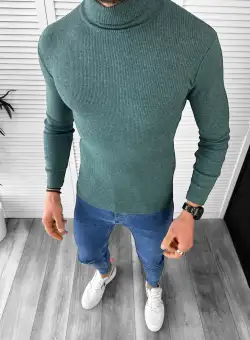 Helanca barbati kaki slim fit 13043 D2-1.4