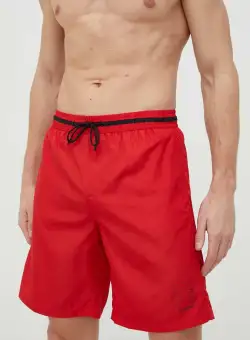 Karl Lagerfeld pantaloni scurti de baie culoarea rosu