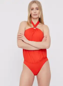 MICHAEL Michael Kors Costum de baie culoarea portocaliu, cupa rigidizata