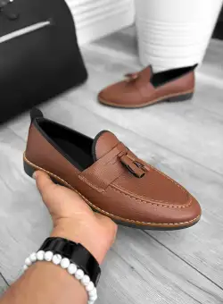 Mocasini barbati maro tapla subtire piele eco comozi 12313 A25-2