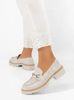 Mocasini dama lacuiti Serina bej