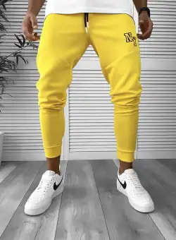 Pantaloni de trening galbeni conici 12347 13-2.2