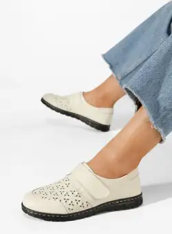 Pantofi casual dama piele Caronia bej