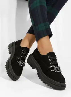 Pantofi casual dama piele Vorea V2 negri