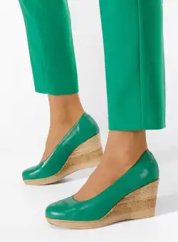 Pantofi cu platforma Zola verzi