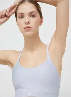 Reebok sutien yoga culoarea gri, neted