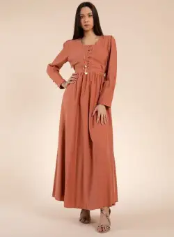 Rochie lunga Yasmina Portocalie