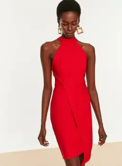 Rochie midi Miranda rosie