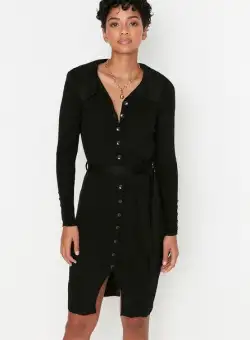 Rochie midi neagra Lorca