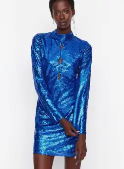 Rochie scurta albastra Buena
