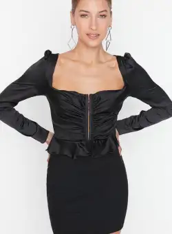 Rochie scurta neagra Navea