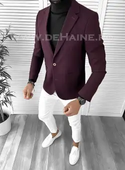Sacou barbati slim fit grena B9747 P18-1.1