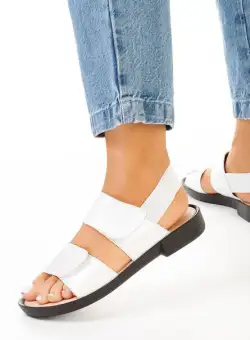 Sandale dama piele albe Galaroza