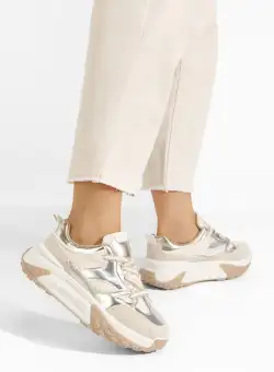 Sneakers cu platformă Allannia bej