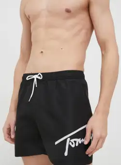 Tommy Jeans pantaloni scurti de baie culoarea negru
