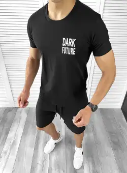 Trening barbati negru pantaloni + tricou 11699 15-3.1
