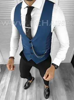 Vesta barbati eleganta slim fit bleumarin B8118 103-4 E~
