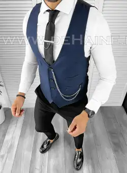 Vesta barbati eleganta slim fit bleumarin B8169 O4-5.1