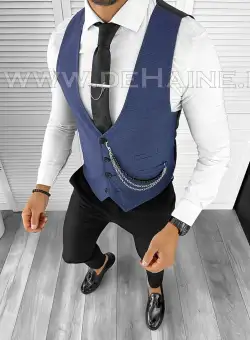 Vesta barbati eleganta slim fit bleumarin B8184 75-4 e