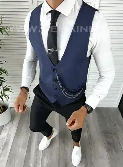 Vesta barbati eleganta slim fit bleumarin V31 141-2 E