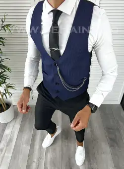Vesta barbati eleganta slim fit bleumarin V79 O4-5.1