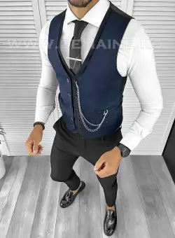 Vesta barbati slim fit bleumarin B8247 14-3.1