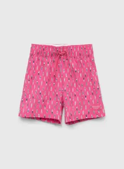 Abercrombie & Fitch pantaloni scurti de baie copii culoarea roz