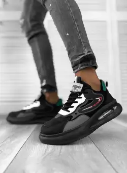 Adidasi barbati negri cu rosu A70 N8-1