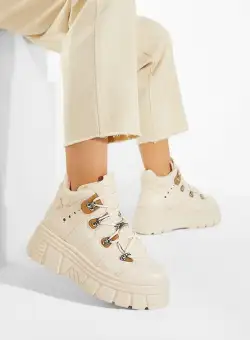 Adidasi cu platformă bej Naloria