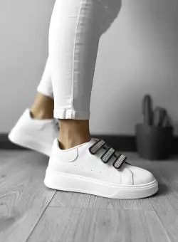 Adidasi dama casual albi 222 N7-4