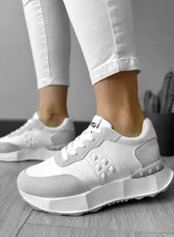 Adidasi dama casual albi A01 T7-3