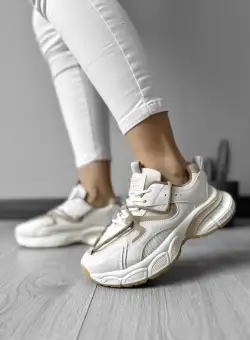 Adidasi dama casual cu talpa inalta maro CL2405 N7-3