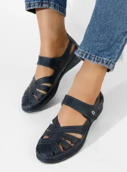 Balerini dama piele Parina albastri