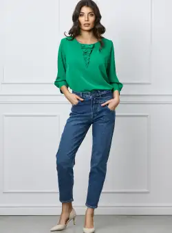 Blugi Andria albastri cu betelie dubla