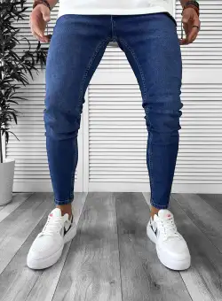 Blugi barbati conici albastri 608 G6-4