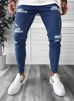 Blugi barbati conici albastri 6321 H3-3