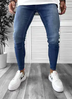 Blugi barbati conici albastri 6401 F1-1.3