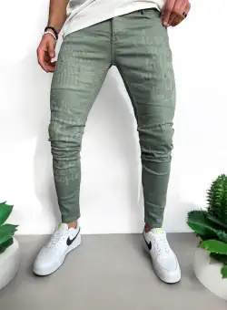 Blugi barbati conici verzi 1259 G6-5