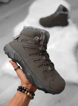 Bocanci barbati imblaniti kaki A76 T53-2